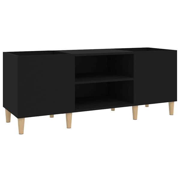 vidaXL Hifi-benk svart 121x38x48 cm konstruert tre