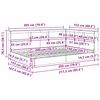 vidaXL Bokhylle Seng Gr&aring; sonoma 150 x 200 cm Konstruert tre