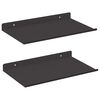 vidaXL Flytende hylle Veggmontert 2 pcs Svart 30 x 17,5 x 2,5 cm St&aring;l