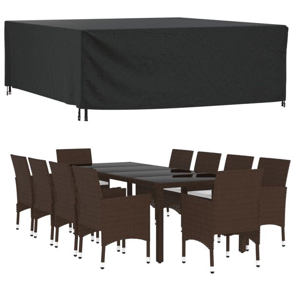 vidaXL Hagem&oslash;beltrekk svart 260x260x90 cm vanntett 420D