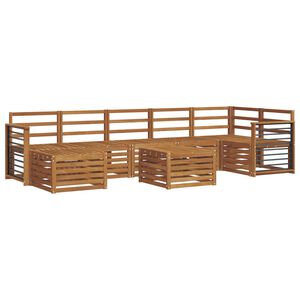 vidaXL Utend&oslash;rs sofa-sett 8 stk. Naturlig