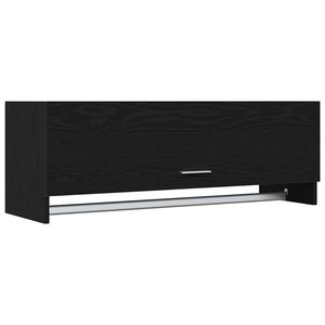 vidaXL Garderobeskap Svart Eik 100 x 32,5 x 35 cm Konstruert tre