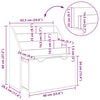 vidaXL Barneskrivebokhylle Hvit 60 x 29,5 x 69 cm Konstruert tre