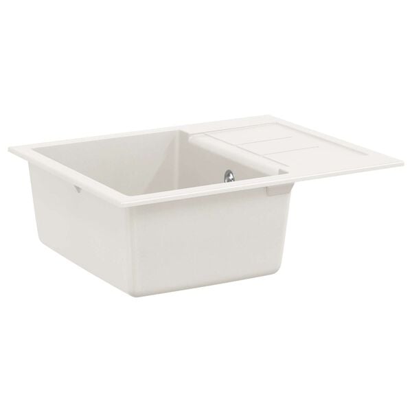 vidaXL Vask Hvit 620 x 500 mm 80% kvarts og 20% harpiks