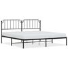 vidaXL Sengeramme i metall med sengegavl svart 193x203 cm