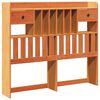 vidaXL Hodegavl med oppbevaring voksbrun 135 cm heltre furu