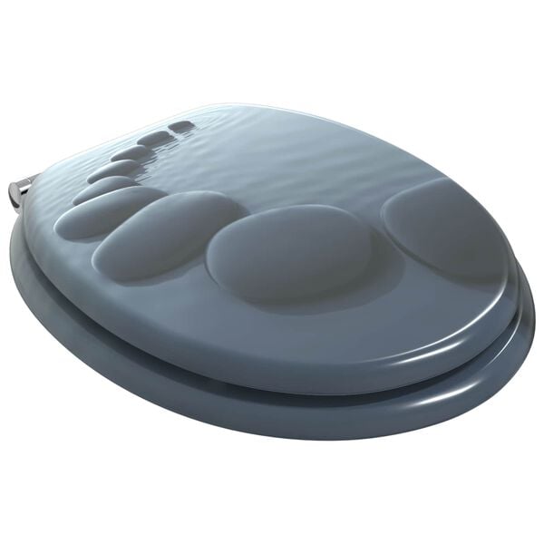 vidaXL Toalettsete med myk lukkefunksjon 2 stk MDF steindesign