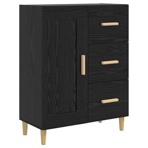 vidaXL Serviesskap Svart eik 69,5 x 34 x 90 cm Konstruert tre