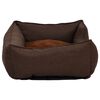 vidaXL Hundeseng brun 85,5x70x23 cm fleece med linutseende
