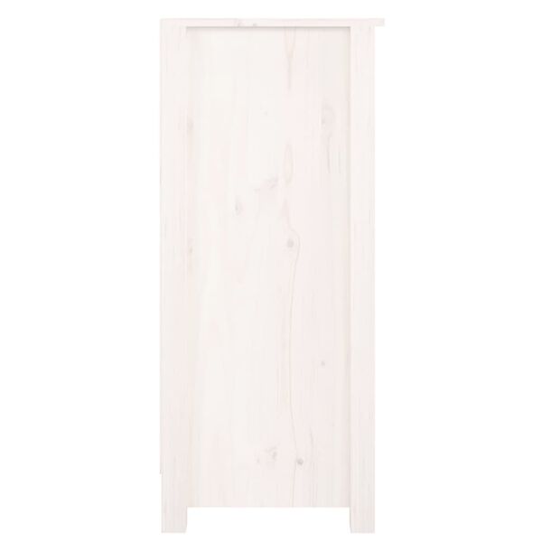 vidaXL Skjenk hvit 70x35x80 cm heltre furu