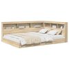 vidaXL Bokhylle Seng med hylle Sonoma eik 140 x 200 cm Konstruert tre