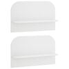 vidaXL Vegghylle 2 stk. Hvit 60 x 13,5 x 37,5 cm Konstruert tre