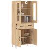 vidaXL Highboard sonoma eik 69,5x34x180 cm konstruert tre