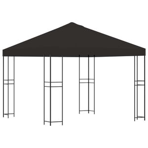 vidaXL Paviljong 3 x 3 m Antrasitt Polyester og st&aring;l 190 gsm