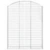 vidaXL Gabionkurv buet 150x30x180/200 cm galvanisert jern