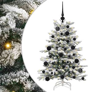 vidaXL Kunstig sammensatt juletre Hvit 120 cm PE og PVC