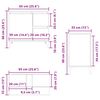 vidaXL Servantskap gammelt tre 65x33x60 cm konstruert tre