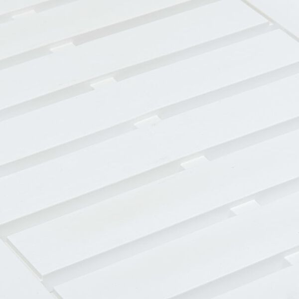 vidaXL Hagebord hvit 78x55x38 cm plast