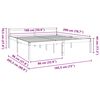 vidaXL Sengestamme med hodegjerde Vokset Brun 180 x 200 cm Massiv furu