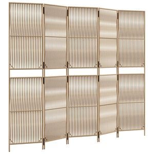 vidaXL Romdeler 5 paneler beige polyrotting