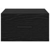vidaXL Nattbordskap med skuff Svart eik 35 x 35 x 20 cm Konstruert tre