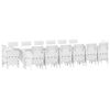 vidaXL Hage Spisegruppe 15 pcs Hvit Polt rattan