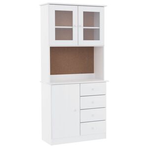 vidaXL Highboard ALTA hvit 77x35x165 cm heltre furu
