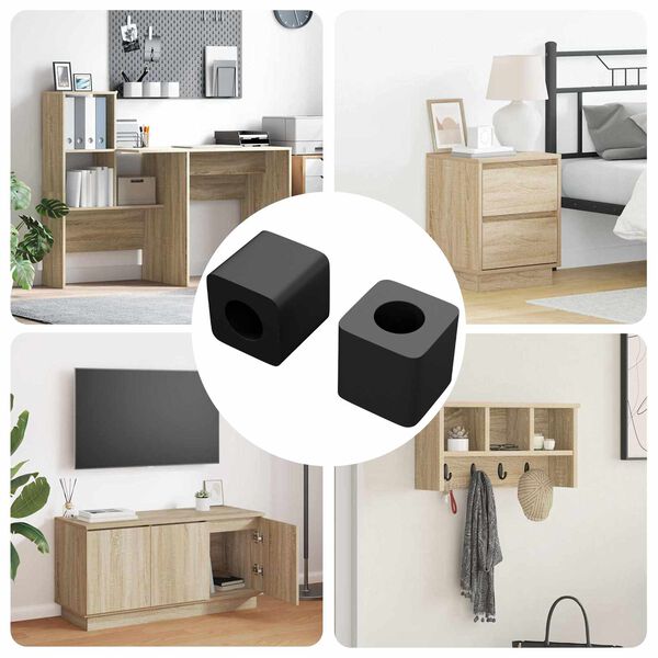 vidaXL Skuffholder 2 pcs Svart 15 x 15 x 15mm PP Copolymer