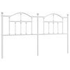 vidaXL Utskiftbar sengegavl i metall hvit 180 cm