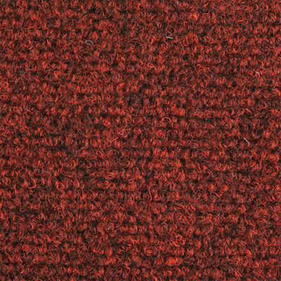vidaXL Selvklebende trappematter nålestempel 15 stk 56x17x3 cm rød