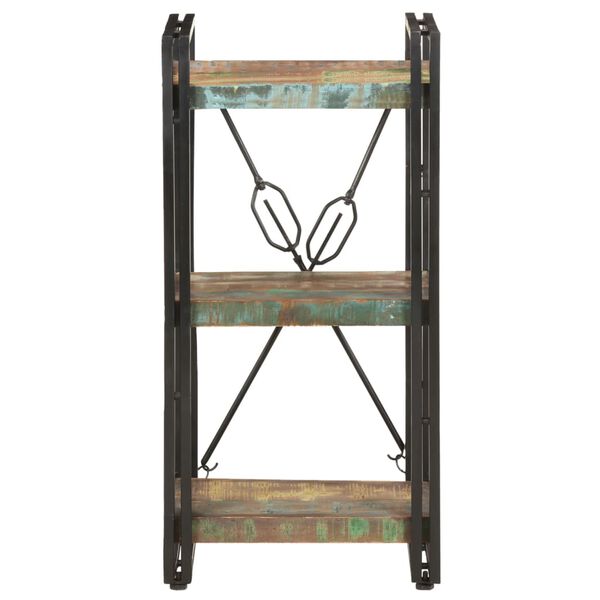 vidaXL Bokhylle 3 etasjer 40x30x80 cm gjenvunnet heltre