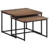 vidaXL Stablebare sofabord 2 stk heltre teak