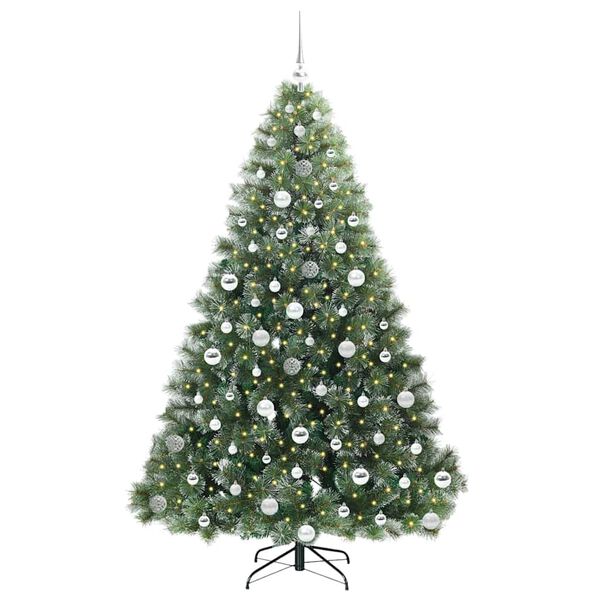 vidaXL Kunstig juletre med 300 LED med stativ gr&oslash;nn 180 cm PE og PVC