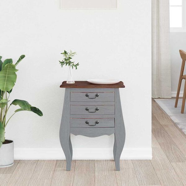 vidaXL Nattbord heltre mahogni 48x35x64 cm