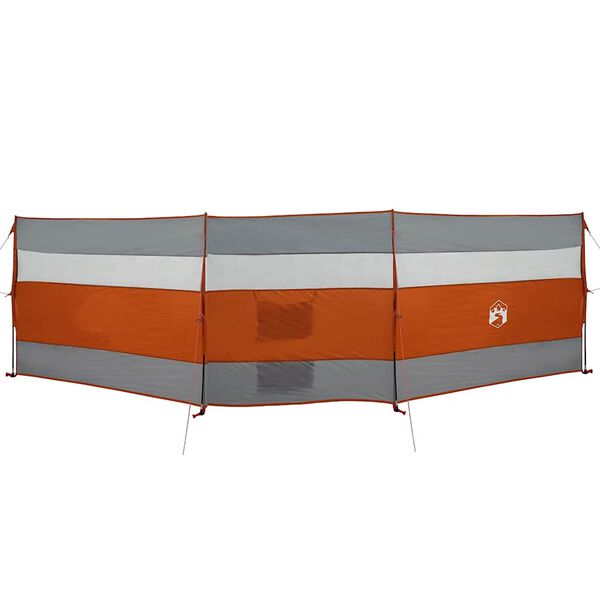 vidaXL Vindskjerm for camping grå og oransje 508x130 cm vanntett