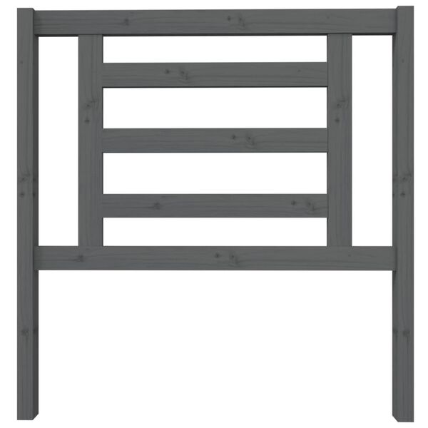 vidaXL Sengegavl gr&aring; 96x4x100 cm heltre furu