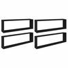 vidaXL Vegghyller kubeformet 4 stk svart 100x15x30 cm konstruert tre