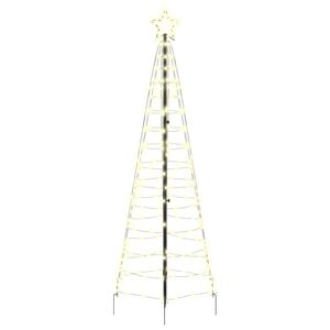 vidaXL LED juletre 250 cm 390 LED-lys Varmhvit St&aring;l Varmhvit