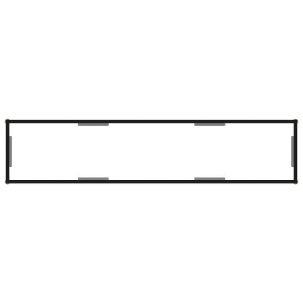 vidaXL Konsollbord gjennomsiktig 160x35x75 cm herdet glass