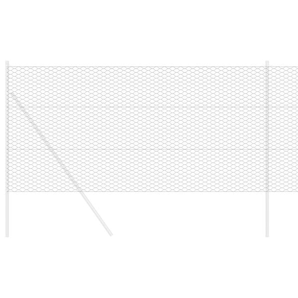 vidaXL Sekskantet gjerde Gr&aring; 1 x 50 m PVC