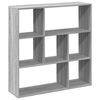 vidaXL Romdeler bokhylle gr&aring; sonoma 102x29x103,5 cm konstruert tre