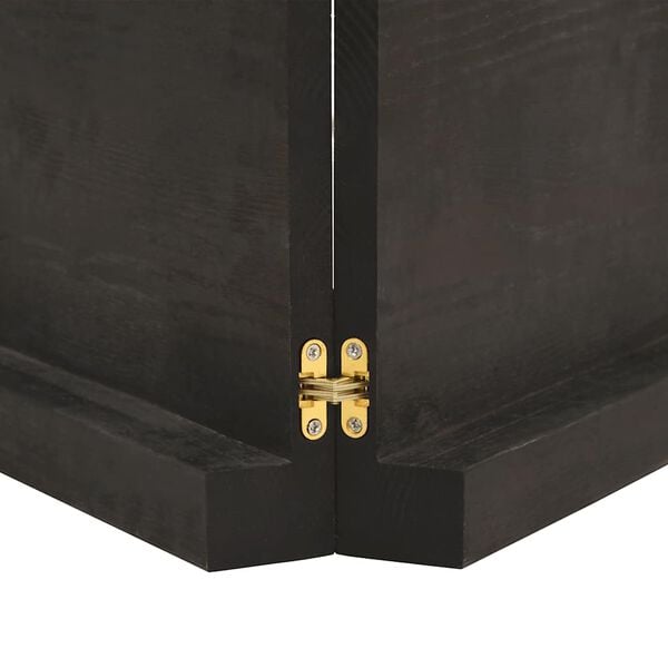 vidaXL Vegghylle m&oslash;rkebrun 180x40x(2-6) cm behandlet heltre eik