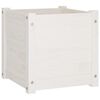 vidaXL Plantekasser 2 stk hvit 40x40x40 cm heltre furu