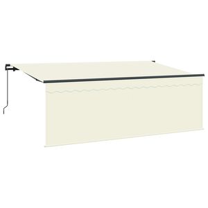 vidaXL Innvendbar Markise Krem 350 x 200 cm Polyester og aluminium