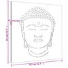vidaXL Veggdekorasjon til hage 55x55 cm cortenst&aring;l Buddha-design