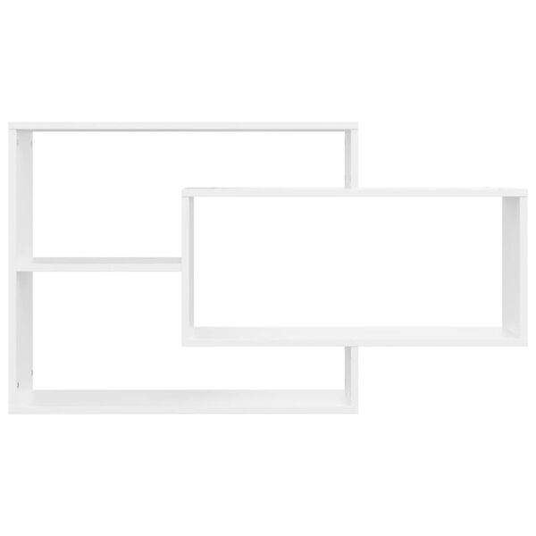 vidaXL Vegghyller hvit 104x20x58,5 cm konstruert tre