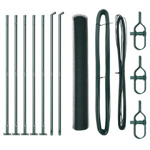 vidaXL Sveistgjerde med Betongbase 10 x 1 m (B x H) PVC-belagt st&aring;l