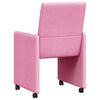 vidaXL Spisebordsstoler med hjul 2 pcs Rosa 57 x 66 x 94 cm stoff