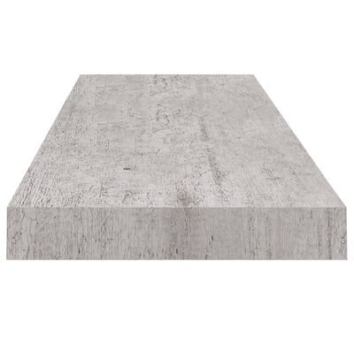 vidaXL Flytende vegghyller 2 stk betonggrå 80x23,5x3,8 cm MDF