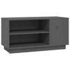 vidaXL TV-benk gr&aring; 80x35x40,5 cm heltre furu